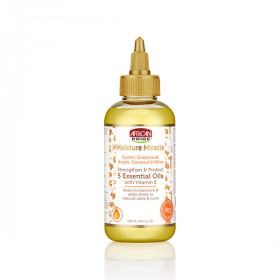 African Pride Moisture Miracle Casteer, Grapeseed, Argan, Coconut&Olive Strengthen & Protect % Essential Oils with Vitamin E 4oz African Pride Moisture Miracle Casteer, Grapeseed, Argan, Coconut&Olive Strengthen & Protect % Essential Oils with Vitamin E 4oz